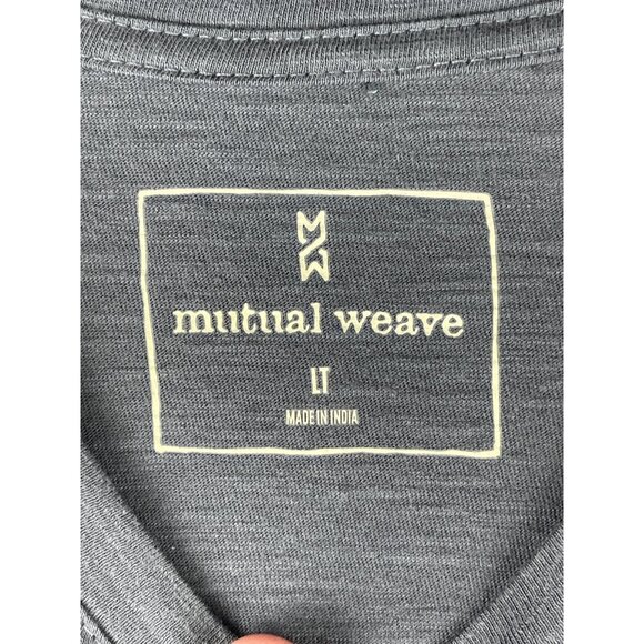 Mutual Weave Mens Ombre Blue T-Shirt LT 100% Cotton - Picture 8 of 9